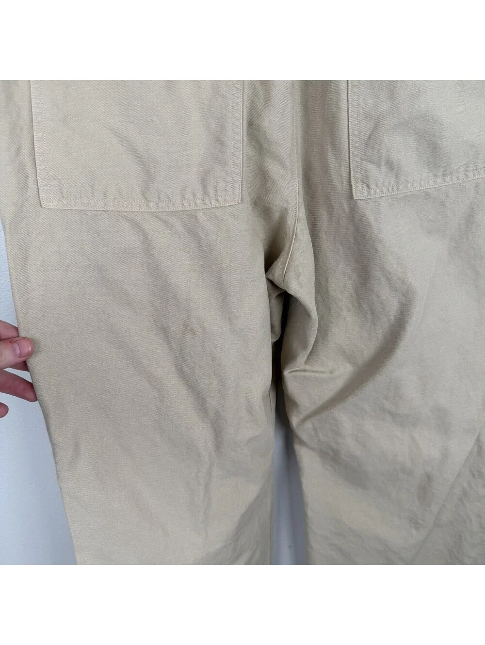 Banana Republic Linen Cotton Blend 78 Chinos Khaki Tan Mens 36x30